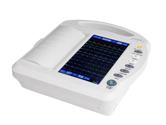 12-Channel Digital Touch Screen ECG Machine